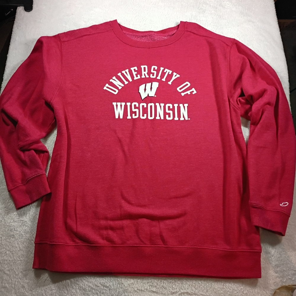University of Wisconsin Crewneck Sweatshirt Red Size XL